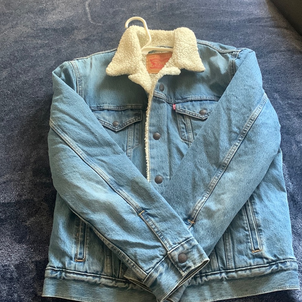Light Wash Levi’s Denim Wool Jacket
